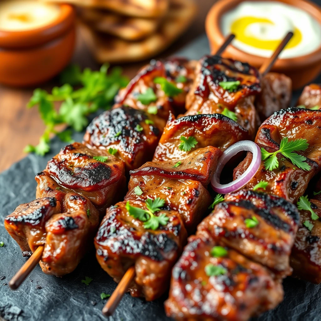 Juicy Mediterranean Lamb Kebab Recipe with Garlic and Herbs