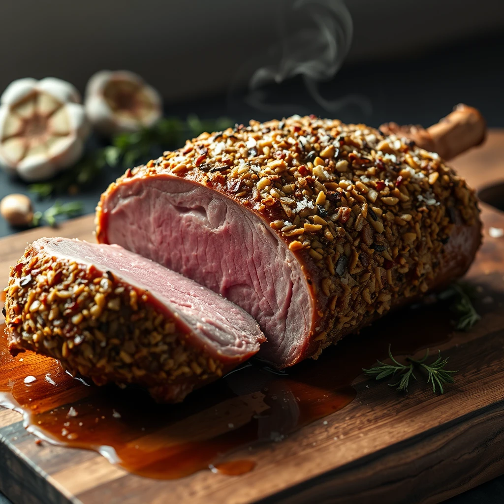 Garlic and Herb Crusted Roast Lamb Recipe