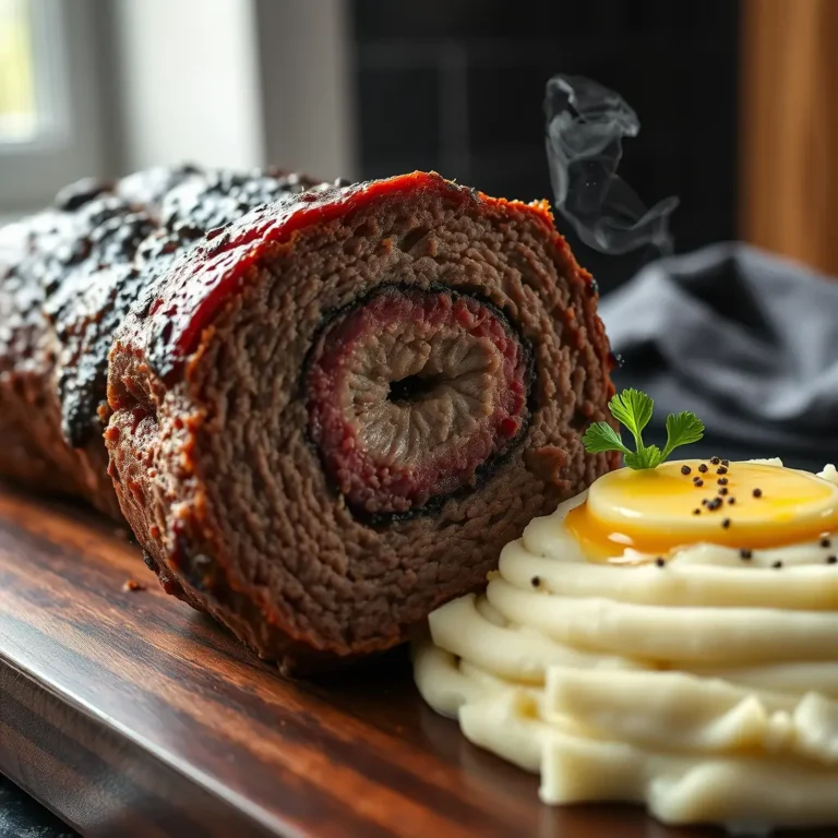 Smoked meatloaf on pellet grill