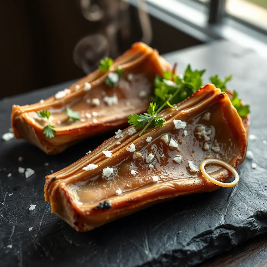 Decadent Roasted Beef Marrow Bones with Parsley Caper Salad
