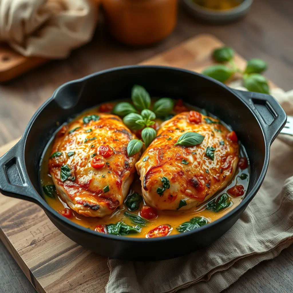 Easy & Flavorful Creamy Tuscan Chicken Skillet Recipe
