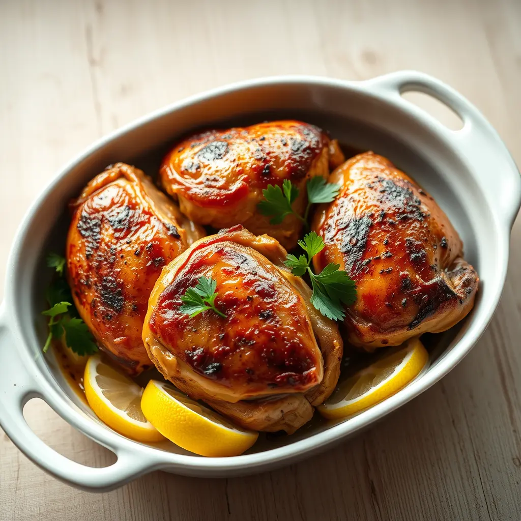 Flavorful & Easy Baked Chicken Thighs Recipe: Crispy Skin, Juicy Perfection
