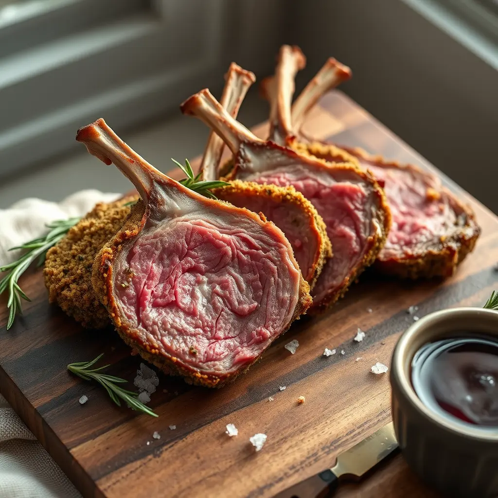 Easy Roasted Rack of Lamb with Garlic Herb Crust