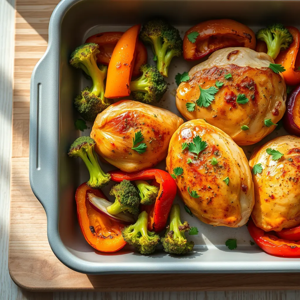 Wholesome Roasted Chicken & Veggies: Your Healthy Weeknight Chicken Meal Prep Solution