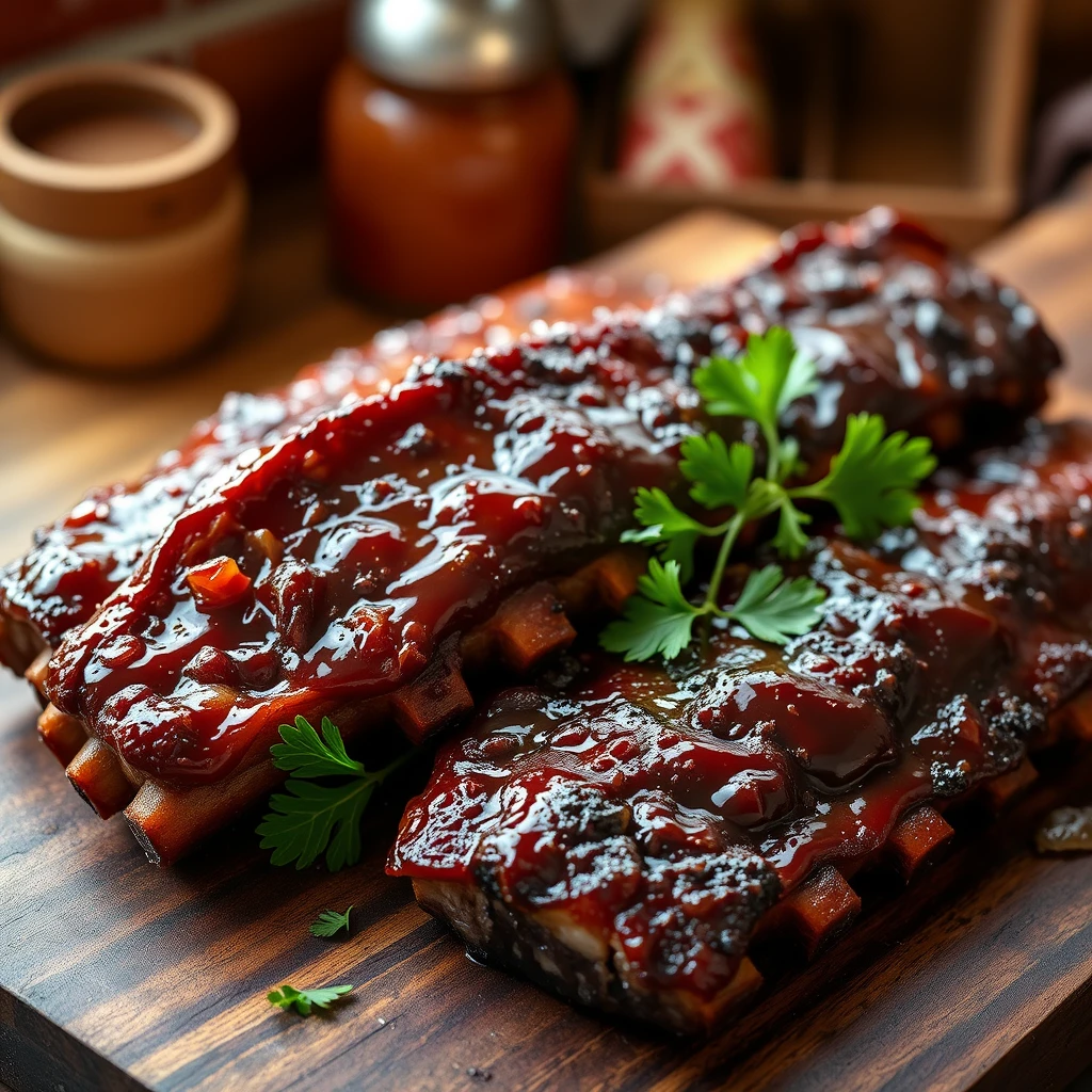 Tender & Sticky Oven Baked Beef Ribs Recipe